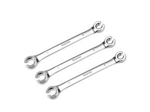 Flare Nut Wrench, 8mm x 10mm Metric Double Open End, 3 Pcs Flare Nut Wrench, 8mm x 10mm Metric Double Open End, 3 Pcs