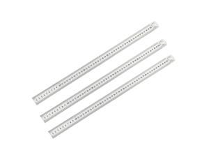 Straight Ruler 500mm 20 Inch Metric Stainless Steel Measuring Tool with Hanging Hole 3pcs