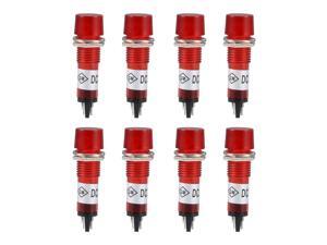 LED Bulbs XD10-3 Red uxcell Signal Indicator Dash Light DC 12V 10mm 2//5 Panel Mount 10Pcs