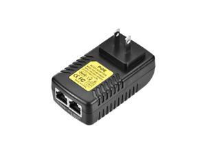 Wall Plug POE Injector 100V-240V To 48V 0.5A Power Supply IEEE 802.3af Compliant for IP Voip Phones, Cameras, AP and More 2Pcs