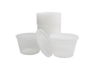 10pcs 16oz Plastic Food Storage Meal Containers with Lids Leak Resistant