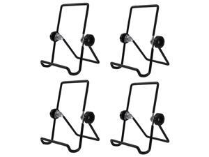 4 Pcs Mason Jar Seed Sprouting Stands Metal Sprouting Canning Holder Multipurpose Foldable Book Phone Stand Black