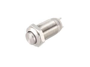 Momentary Metal Push Button Switch 10mm Mounting Dia 1NO 250V 5A Momentary Metal Push Button Switch 10mm Mounting Dia 1NO 250V 5A