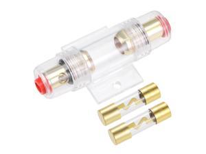 AGU Fuse Holder Inline Block with 100A 32V Fast Blow 10x38mm Fuses Replacement for Automotive Car Vehicle Audio Amplifier Inverter 1 Set