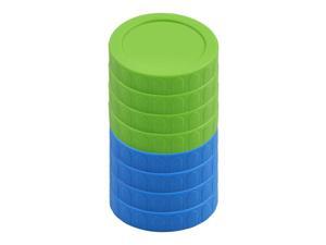 8 Pack Colored Plastic Wide Mouth Mason Jar Lids with Sealing Rings Food Storage Caps for Mason Canning Ball Jars