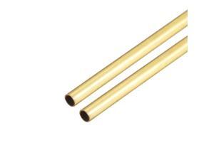 Brass Round Tube 300mm Length 9mm OD 1mm Wall Thickness Seamless Tubing 2 Pcs