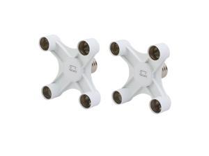 2Pcs E40 to Four E27 4 in 1 Lamp Holder Converter Light Extender Splitter Socket 2Pcs E40 to Four E27 4 in 1 Lamp Holder Converter Light Extender Splitter Socket