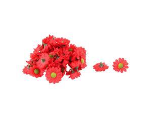 Bride Wedding Fabric Artificial Flower Heads Headband Garland Decor Red 50pcs Bride Wedding Fabric Artificial Flower Heads Headband Garland Decor Red 50pcs