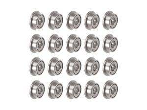 F604ZZ 4x12x4mm 20 PCS Miniature Metal Bearing Flanged Ball Bearing