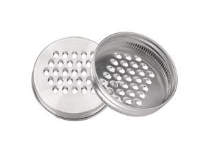 2pcs Stainless Steel Regular Mouth Mason Jar Grater Lids Cheese Grating Lid Kitchen Cutter Lid for Vegetable Potato Carrot