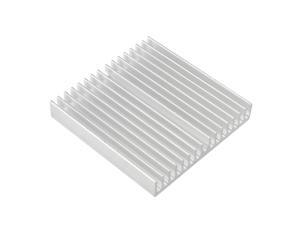 Aluminum Heatsink Cooler Circuit Board Cooling Fin Silver Tone 60mmx60mmx10mm for Led Semiconductor Integrated Circuit Device