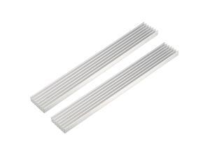 Aluminum Heatsink Cooler Circuit Board Cooling Fin Silver Tone 150mmx20mmx6mm 2Pcs for Led Semiconductor Integrated Circuit Device Aluminum Heatsink Cooler Circuit Board Cooling Fin Silver Tone 150mmx20mmx6mm 2Pcs for Led Semiconductor Integrated Circuit Device