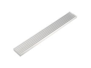 Aluminum Heatsink Cooler Circuit Board Cooling Fin Silver Tone 150mmx20mmx6mm for Led Semiconductor Integrated Circuit Device