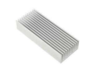 Aluminum Heatsink Cooler Circuit Board Cooling Fin Silver Tone 100mmx40mmx20mm for Led Semiconductor Integrated Circuit Device