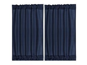 Blackout French Door Curtain Panel - Blackout Door Curtain 25x40 Inches Solid Drapery with Tiebacks 2 Panels Navy Blue Blackout French Door Curtain Panel - Blackout Door Curtain 25x40 Inches Solid Drapery with Tiebacks 2 Panels Navy Blue