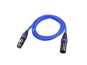 XLR Male to XLR Female Cable Line for Microphone Video Camera Sound Card Mixer Blue Black XLR Blue Line 2M  6.56ft