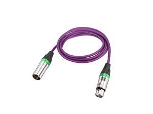 XLR Male to XLR Female Cable Line for Microphone Video Camera Sound Card Mixer Green Silver Tone XLR Purple Line 2M 6.56ft XLR Male to XLR Female Cable Line for Microphone Video Camera Sound Card Mixer Green Silver Tone XLR Purple Line 2M 6.56ft