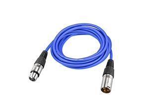 XLR Male to XLR Female Cable Line for Microphone Video Camera Sound Card Mixer Silver Tone XLR Blue Line 5M 16.4ft XLR Male to XLR Female Cable Line for Microphone Video Camera Sound Card Mixer Silver Tone XLR Blue Line 5M 16.4ft