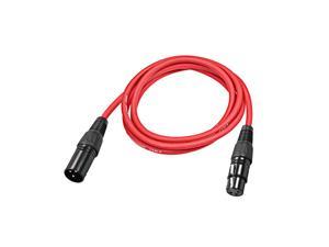 XLR Male to XLR Female Cable Line for Microphone Video Camera Sound Card Mixer Black XLR Red Line 2M  6.56ft