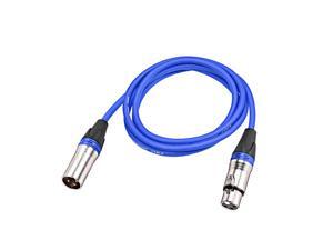 XLR Male to XLR Female Cable Line for Microphone Video Camera Sound Card Mixer Blue Silver Tone XLR Blue Line 2M 6.56ft XLR Male to XLR Female Cable Line for Microphone Video Camera Sound Card Mixer Blue Silver Tone XLR Blue Line 2M 6.56ft