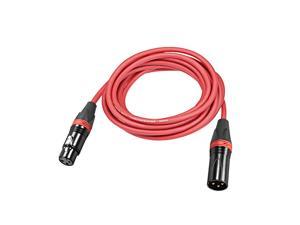 XLR Male to XLR Female Cable Line for Microphone Video Camera Sound Card Mixer Red Black XLR Red Line 5M 16.4ft
