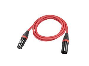 XLR Male to XLR Female Cable Line for Microphone Video Camera Sound Card Mixer Red Black XLR Red Line 2M  6.56ft