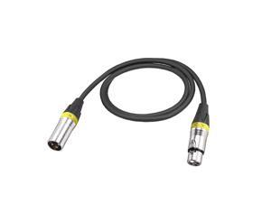 XLR Male to XLR Female Cable Line for Microphone Video Camera Sound Card Mixer Yellow Silver Tone XLR Black Line 1M 3.2ft