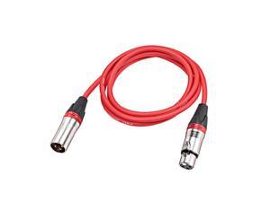 XLR Male to XLR Female Cable Line for Microphone Video Camera Sound Card Mixer Red Silver Tone XLR Red Line 2M  6.56ft