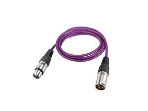XLR Male to XLR Female Cable Line for Microphone Video Camera Sound Card Mixer Silver Tone XLR Purple Line 2M  6.56ft
