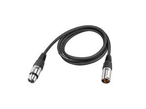 XLR Male to XLR Female Cable Line for Microphone Video Camera Sound Card Mixer Silver Tone XLR Black Line 1.5M 4.9ft