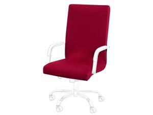 Stretch Office Chair Cover Computer Chair Slipcovers with Zippers and Bottom Strips for Universal Rotating Boss Chair Modern Simplism Style Washable High Back Large Size Burgundy Stretch Office Chair Cover Computer Chair Slipcovers with Zippers and Bottom Strips for Universal Rotating Boss Chair Modern Simplism Style Washable High Back Large Size Burgundy