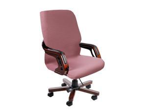 Durable Stretch Waterproof Office Chair Cover, Elegant Wave Jacquard Pattern High Back Computer Chair Slipcovers for Universal Rotating Boss Chair with Armrest Large Size Pink Durable Stretch Waterproof Office Chair Cover, Elegant Wave Jacquard Pattern High Back Computer Chair Slipcovers for Universal Rotating Boss Chair with Armrest Large Size Pink