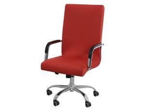 Stretch Office Chair Cover Computer Chair Slipcovers with Zippers and Bottom Strips for Universal Rotating Boss Chair Modern Simplism Style Washable High Back Large Size Red Stretch Office Chair Cover Computer Chair Slipcovers with Zippers and Bottom Strips for Universal Rotating Boss Chair Modern Simplism Style Washable High Back Large Size Red