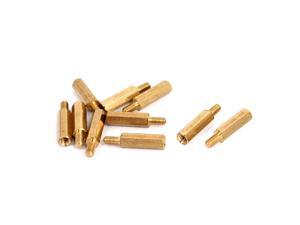M3 Female x Male Brass Hexagonal Pillar Standoff Spacer Screws Bolt 15+6mm 10pcs M3 Female x Male Brass Hexagonal Pillar Standoff Spacer Screws Bolt 15+6mm 10pcs