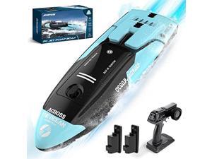 RC Boat for Kids 812 20 MPH High Speed Remote Control Boats for Pools and Lakes 24GHz Electric Boat Toys with 2 Batteries LED Lights Christmas Birthday Gifts for Boys Girls  Adults