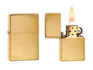 Zippo Vintage with Slashes Brushed Brass