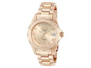 Invicta Women's 14398 Angel Quartz 3 Hand Rose Gold Dial Watch
