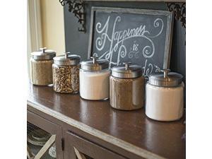Anchor Hocking 91523 Montana 2-Gallon Jar, Brushed Metal Lid Anchor Hocking 91523 Montana 2-Gallon Jar, Brushed Metal Lid