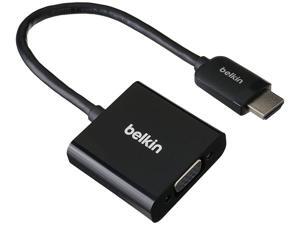 Belkin Hdmi to Vga + 3.5mm Audio Adapter, M/F, 1080p, 5", Black F2CD058 Belkin Hdmi to Vga + 3.5mm Audio Adapter, M/F, 1080p, 5", Black F2CD058