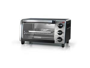 Black & Decker TO1750SB 4-Slice Toaster Oven, Silver & Black