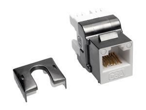 Tripp Lite Cat6a 110-Style Punchdown RJ45 Keystone Jack, White, TAA Tripp Lite Cat6a 110-Style Punchdown RJ45 Keystone Jack, White, TAA