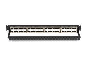 Black Box JPM816A-HD CAT6 Patch Panel - Feed-Through, High-Density, 1U, Shielded, 48-Port Black Box JPM816A-HD CAT6 Patch Panel - Feed-Through, High-Density, 1U, Shielded, 48-Port
