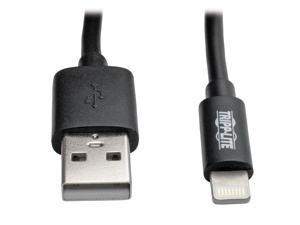 Tripp Lite M100-004COIL-BK Black USB Sync/Charge Coiled Cable with Lightning Connector (M/M)
