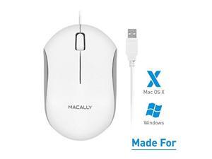 Macally QMOUSE USB Wired 3 Button 1200dpi Optical Mouse - White Macally QMOUSE USB Wired 3 Button 1200dpi Optical Mouse - White