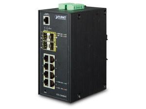 Planet IGS12040MT Industrial 8Port 101001000T  4Port 1001000X SFP Managed Switch 40  75 Degrees C
