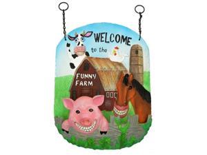 IWDSC 0179-4840 12" Resin Funny Farm Wall Bird Feeder IWDSC 0179-4840 12" Resin Funny Farm Wall Bird Feeder