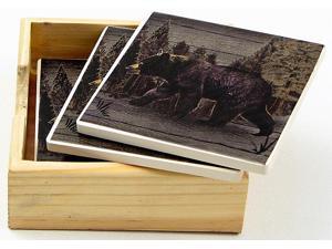 Bear Square Coaster Set-0126-60019 Bear Square Coaster Set-0126-60019