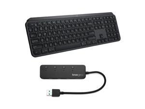 Logitech MX Keys Wireless Keyboard with 4-Port USB Hub
