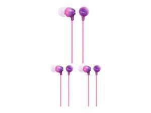 Sony Fashion Color EX Series Earbuds Violet 3Pack