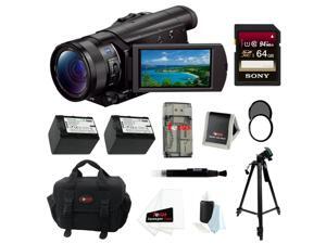 SONY AX100: Sony FDR-AX100/B 4K Ultra HD Camcorder (Black) + 64GB Bundle SONY AX100: Sony FDR-AX100/B 4K Ultra HD Camcorder (Black) + 64GB Bundle